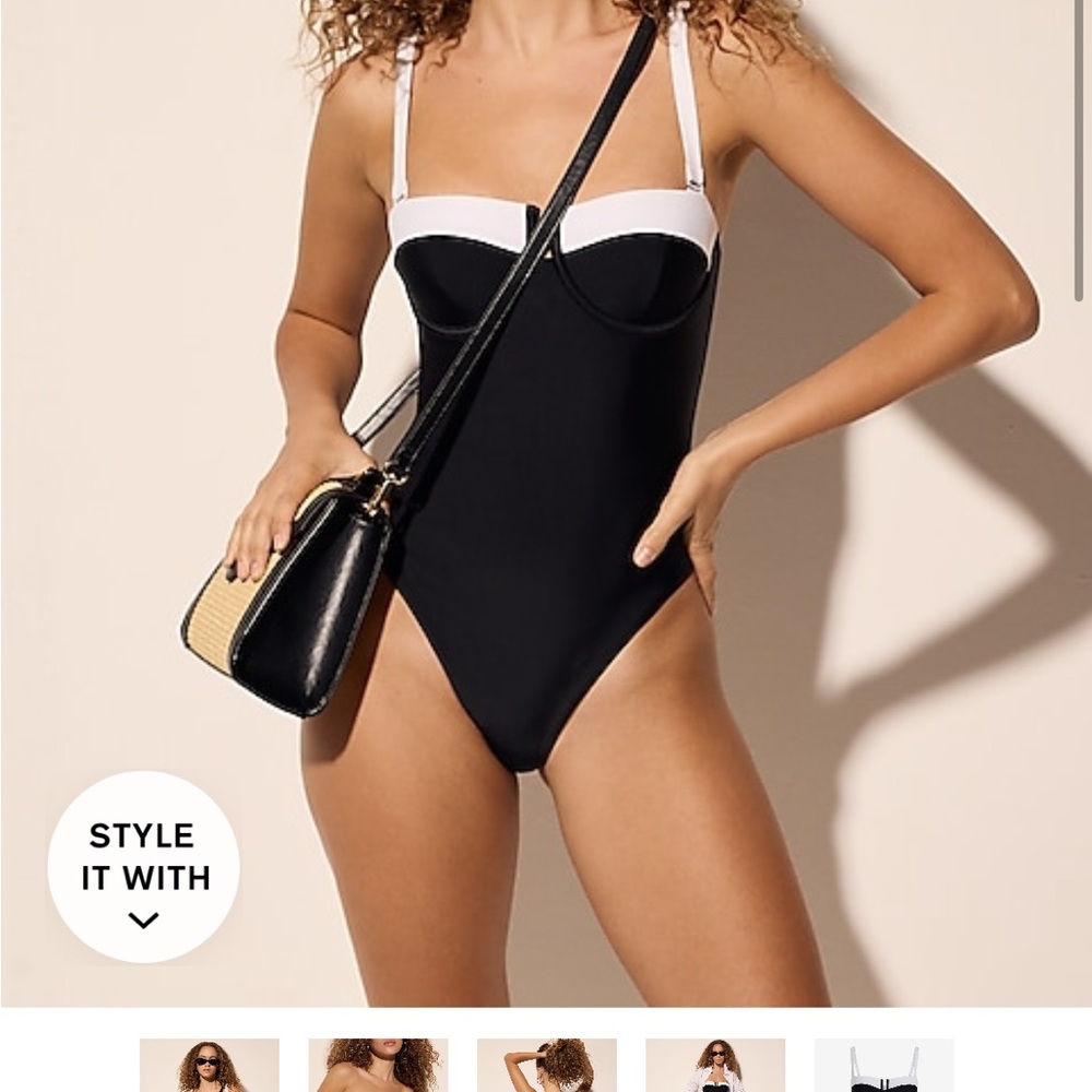 Stylish Black and White One Piece